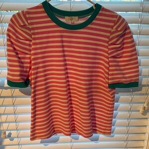 Striped Shirt with Green Accents